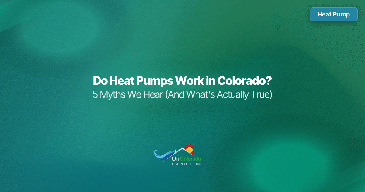 Cold climate heat pump outdoor unit in Colorado winter